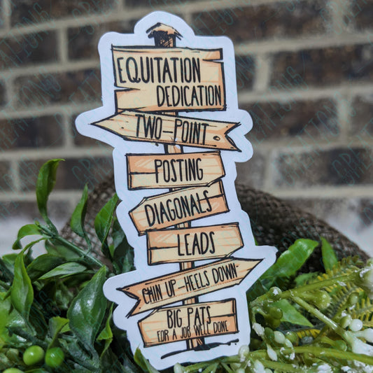 Equitation Dedication Sign