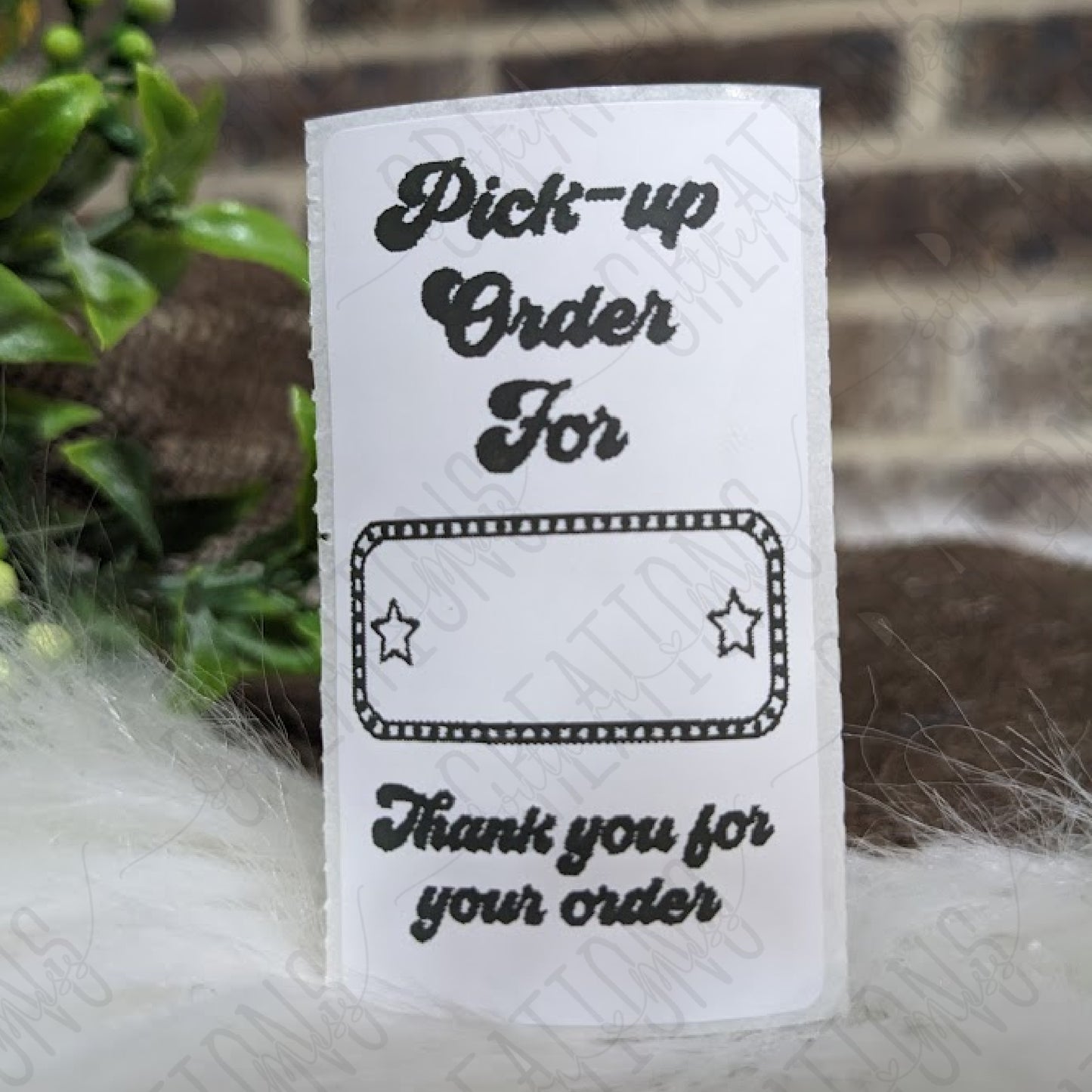 Ticket Style Pick Up Labels