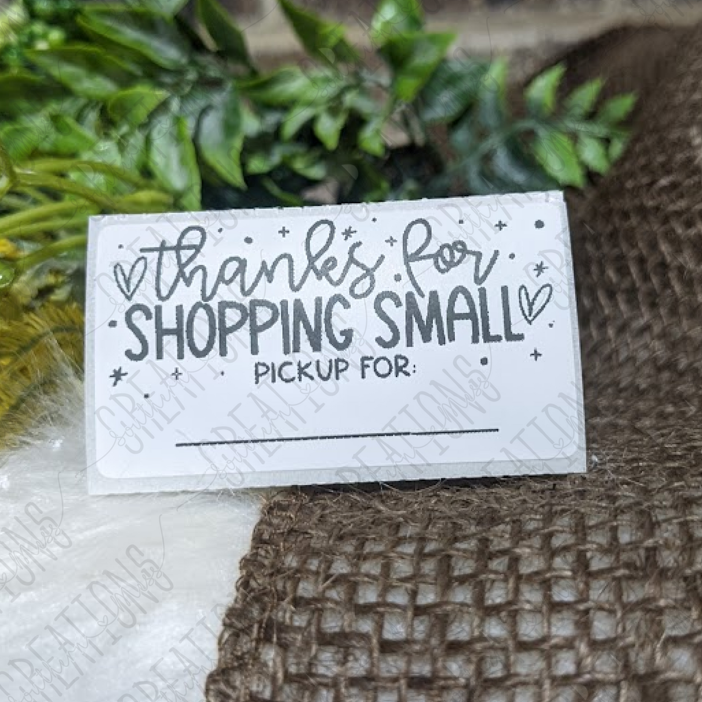 Thanks For Shopping Small Pickup Labels