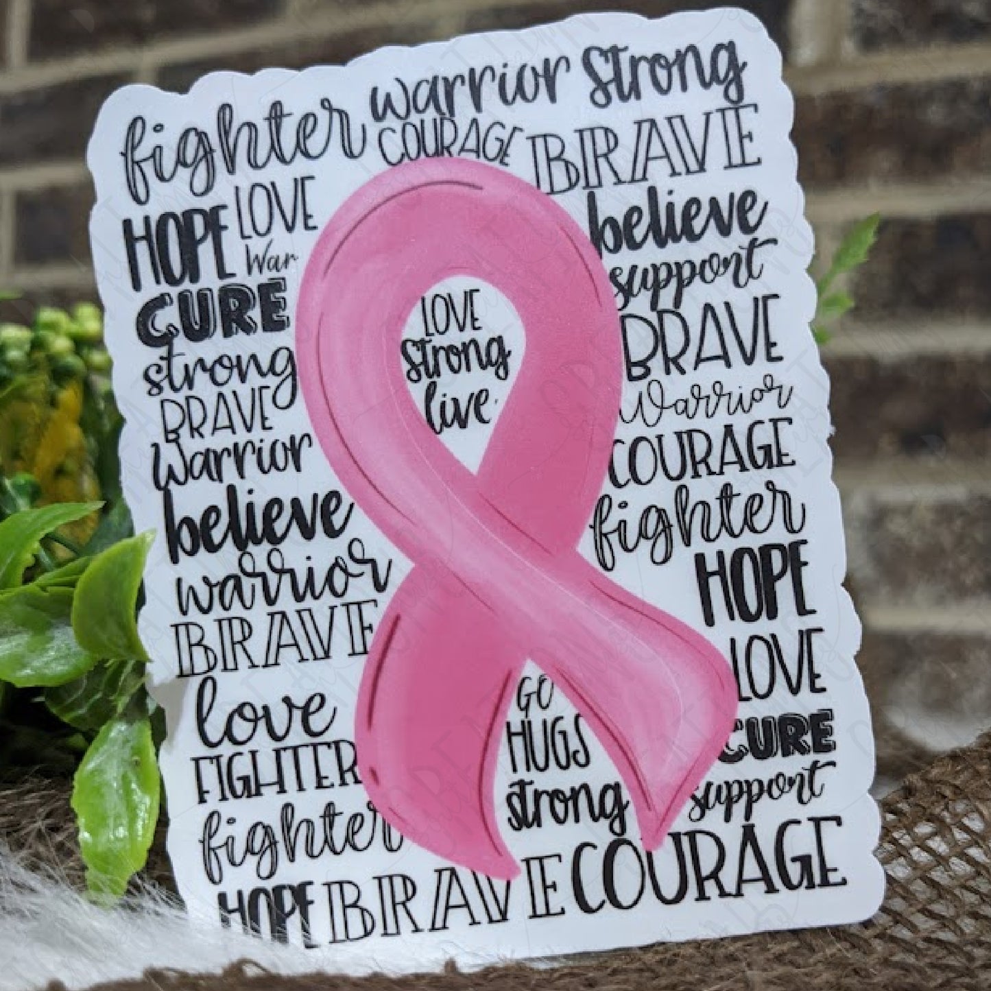 Breast Cancer Warrior Ribbon