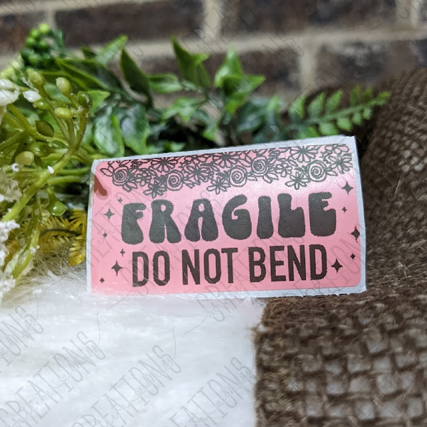 Fragile Do Not Bend Packing Labels