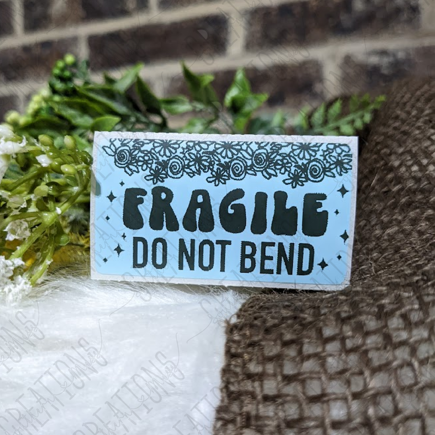 Fragile Do Not Bend Packing Labels